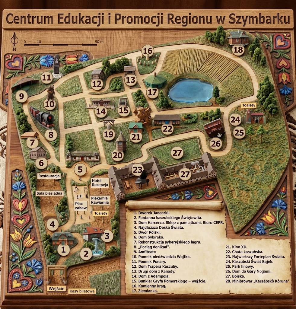 Plan Centrum Edukacji i Promocji Regionu w Szymbarku